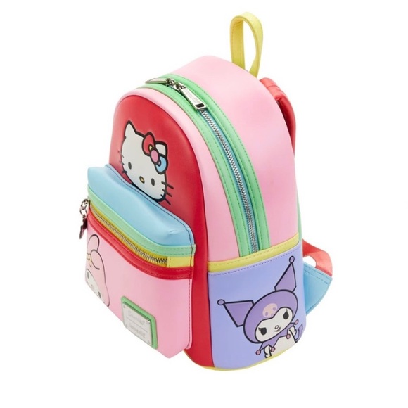 Sanrio Hello Kitty My Melody & Friends Kuromi Mini Color Backpack by Loungefly - Picture 4 of 16